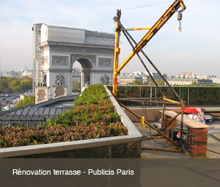 Rénovation de terrasse - Publicis Paris